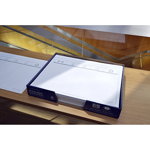 At-A-Glance Disposable Clean Sheets Supports Desk - Rectangular - Disposable - White - 25 / Pack (SK2628)