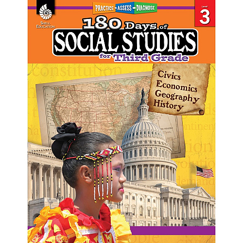 Shell Education Learn At Home Social Studies Books Printed Book Book - Grade 3 - English - 1 Set (118397)