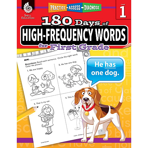 Shell Education Learn At Home Grade 1 Frequency Words Printed Book Book - Grade 1 - Multilingual - 1 Set (109746)