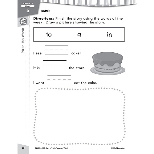 Shell Education Learn At Home Grade K Frequency Words Printed Book Book - Grade Pre K-K - Multilingual - 1 Set (109745)