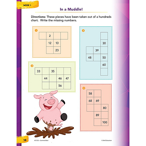 Shell Education Summer Blast Student Workbook Printed Book by Jodene Smith 128 Pages - Book - Grade 1-2 - Multilingual - 1 Each (51552)