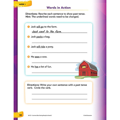 Shell Education Summer Blast Spanish Workbook Printed Book Book - Grade 1-2 - Spanish - 1 Each (86127)