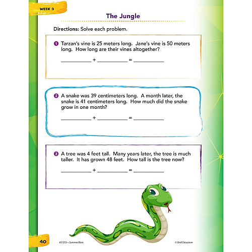 Shell Education Summer Blast Student Workbook Printed Book by Wendy Conklin 128 Pages - Book - Grade 2-3 - Multilingual - 1 Each (51553)