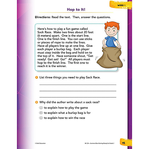 Shell Education Learn-At-Home Grade 3 Summer STEM Set Printed Book by Wendy Conklin, Debra J. Housel 212 Pages - Book - Grade 2-3 - Multilingual - 1 Set (51673)