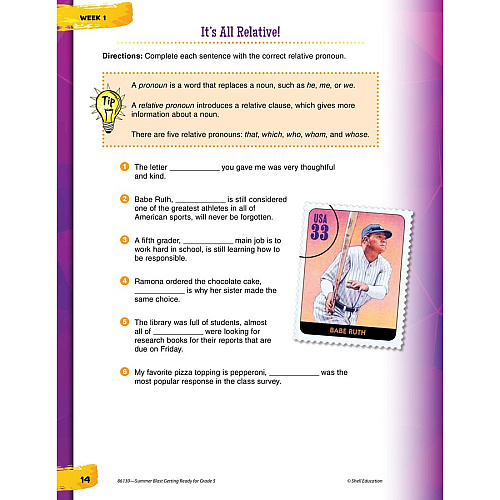 Shell Education Learn-At-Home Grade 5 Summer STEM Set Printed Book by Wendy Conklin 224 Pages - Book - Grade 4-5 - Multilingual - 1 Set (51675)