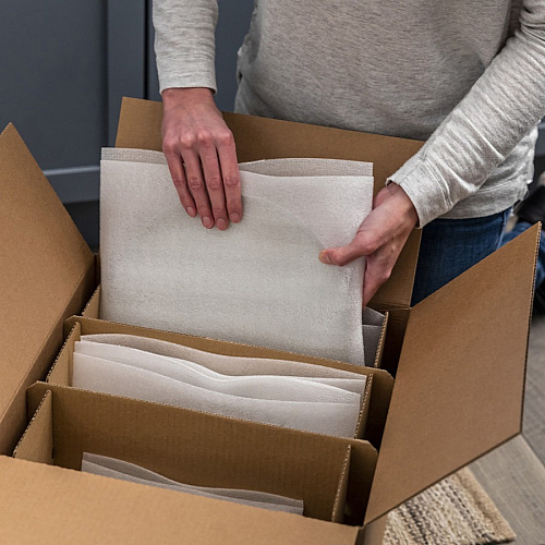 Duck Brand Packing Wrap 12" Width x 12" Length - Non-abrasive - Foam - Clear - 8 / Pack (284867)