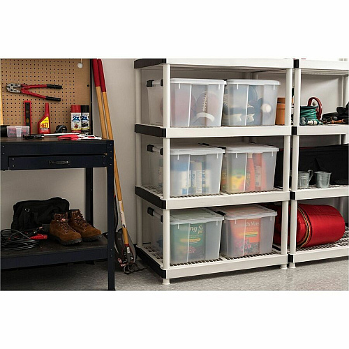 IRIS Weathertight Storage Box, 46 Quarts, 11 4/5"H x 15 4/5"W x 19 7/10"D, Clear (110450)
