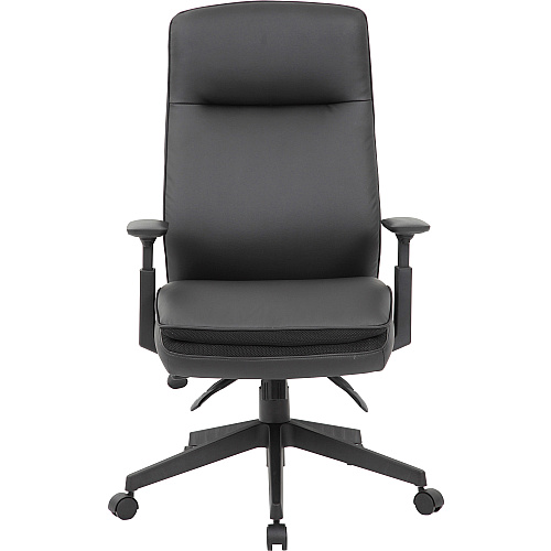 Lorell Soft High-back Executive Office Chair Black Seat Color - Vinyl Seat Material - Black Back Color - Vinyl Back Material - Black Frame Color - High Back - 5-star Base - Armrest - 1 Each (LLR03206)