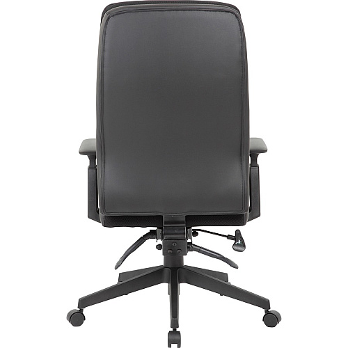 Lorell Soft High-back Executive Office Chair Black Seat Color - Vinyl Seat Material - Black Back Color - Vinyl Back Material - Black Frame Color - High Back - 5-star Base - Armrest - 1 Each (LLR03206)