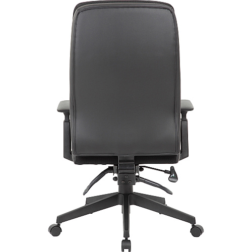 Lorell Soft High-back Executive Office Chair Black Seat Color - Vinyl Seat Material - Black Back Color - Vinyl Back Material - Black Frame Color - High Back - 5-star Base - Armrest - 1 Each (LLR03206)