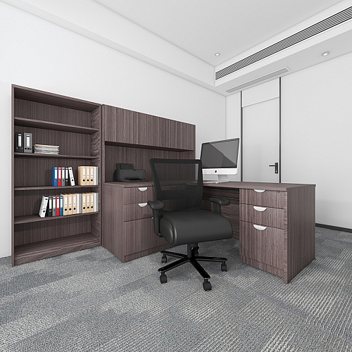 Lorell Heavy-duty Mesh Back Task Chair Black Seat Color - Leather, Polyurethane Seat Material - Black - Armrest - 1 Each (LLR03207)