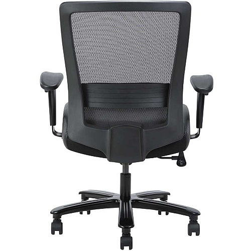 Lorell Heavy-duty Mesh Back Task Chair Black Seat Color - Leather, Polyurethane Seat Material - Black - Armrest - 1 Each (LLR03207)