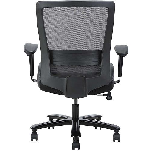 Lorell Heavy-duty Mesh Back Task Chair Black Seat Color - Leather, Polyurethane Seat Material - Black - Armrest - 1 Each (LLR03207)