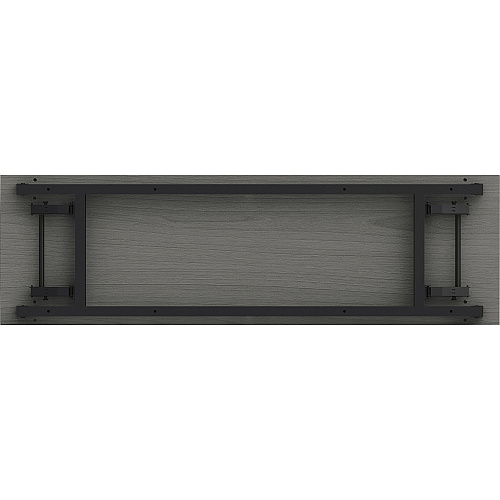 Lorell Folding Training Table Melamine Top - 60" Table Top Width x 18" Table Top Depth x 1" Table Top Thickness - 30" Height - Assembly Required - Gray - Particleboard Top Material - 1 Each (LLR60746)