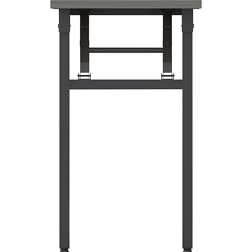 Lorell Folding Training Table Melamine Top - 60" Table Top Width x 18" Table Top Depth x 1" Table Top Thickness - 30" Height - Assembly Required - Gray - Particleboard Top Material - 1 Each (LLR60746)