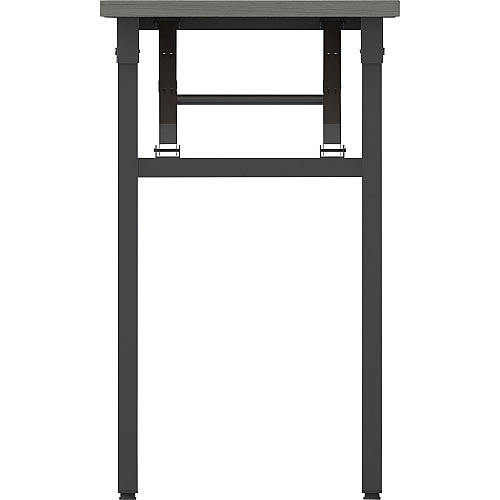 Lorell Folding Training Table Melamine Top - 60" Table Top Width x 18" Table Top Depth x 1" Table Top Thickness - 30" Height - Assembly Required - Gray - Particleboard Top Material - 1 Each (LLR60746)