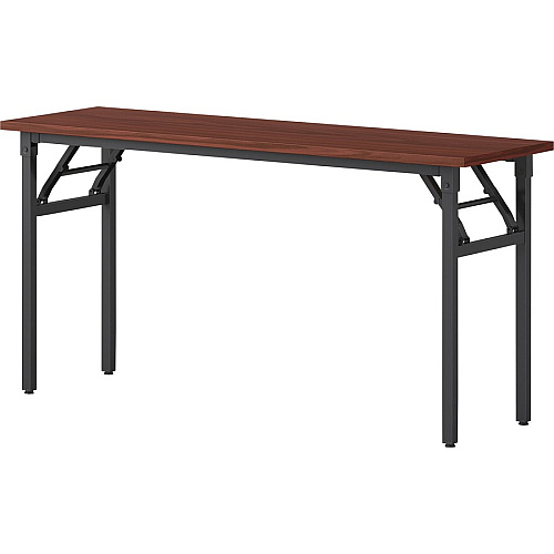 Lorell Folding Training Table Melamine Top - 60" Table Top Width x 18" Table Top Depth x 1" Table Top Thickness - 30" Height - Assembly Required - Mahogany - Particleboard Top Material - 1 Each (LLR60747)