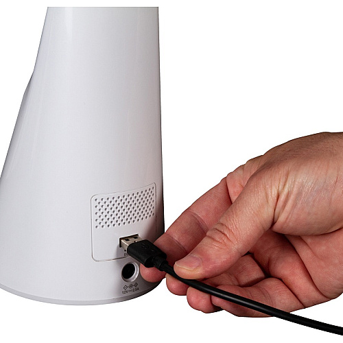 OttLite Purify LED Desk Lamp with Wireless Charging and Sanitizing 12" Height x 5" Width - LED Bulb - USB Charging, Flexible Neck, Sanitizing, Qi Wireless Charging - Desk Mountable - White - for Furniture, Desk, Office, Home, Dorm (SCNQC00S)
