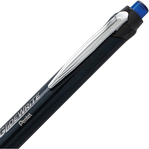 Pentel GlideWrite Signature Gel Ballpoint Pen 1 mm Pen Point - Blue Ink - Gel-based - Black Barrel - 1 Dozen (BX930AC)