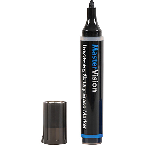 Bi-silque Inkstring XL Dry Erase Markers 3 mm Bullet Marker Point - Erasable - Black Ink - Gel-based - 12 / Pack (PE4301)