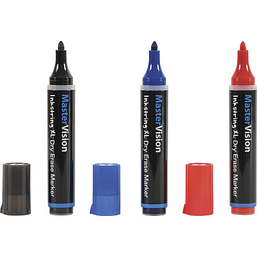 Bi-silque Dry Erase Markers 3 mm Bullet Marker Point - Black Ink - Gel-based - 3 / Pack (PE4104)