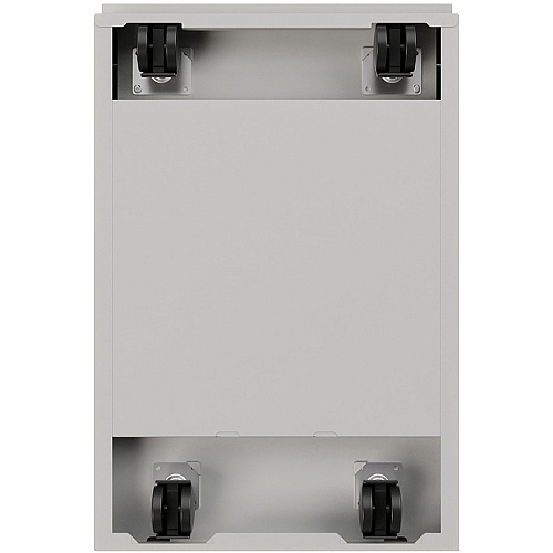 Lorell Mobile File Cabinet with Backpack Drawer 20" Height x 15" Width x 27.8" Depth - 2 x Box, File Drawer(s) - Finish: Silver (LLR03104)