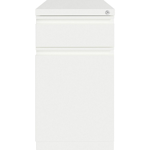 Lorell Mobile File Cabinet with Backpack Drawer 20" Height x 15" Width x 27.8" Depth - 2 x Box, File Drawer(s) - Finish: White (LLR03103)