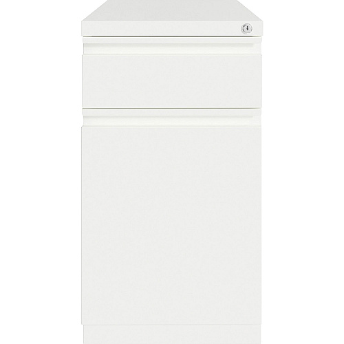 Lorell Mobile File Cabinet with Backpack Drawer 20" Height x 15" Width x 27.8" Depth - 2 x Box, File Drawer(s) - Finish: White (LLR03103)