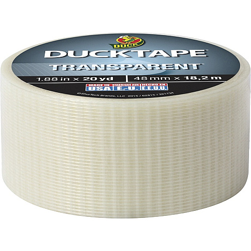 Duck Transparent Duct Tape 20 yd Length x 1.90" Width - Transparent, Clear - 1 Each (241380)