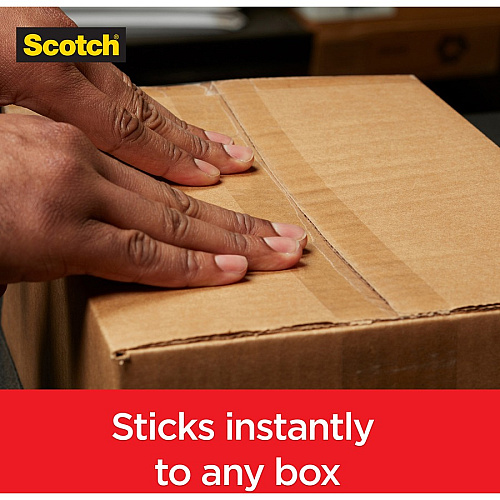 Scotch Box Lock Packaging Tape 54.60 yd Length x 1.88" Width - Clear - Dispenser Included - 1 Roll (3950RD)