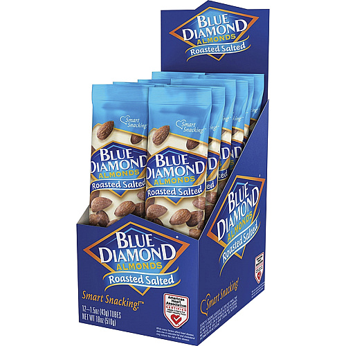 BlueDiamond Roasted Salted Almonds Roasted & Salted - 1.50 oz - 12 / Box (5180)