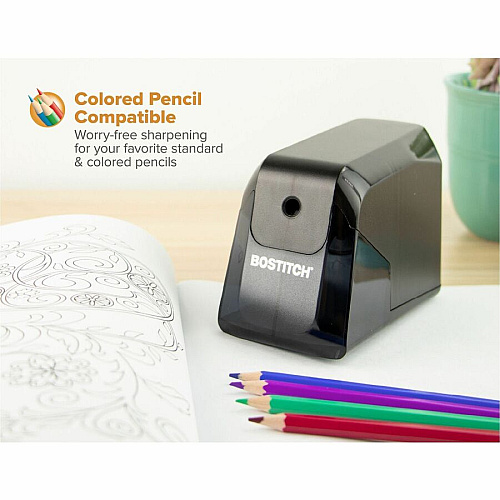 Bostitch BPS4 Battery Powered Pencil Sharpener Battery Powered - Black - 1 Each (BPS4BLK)