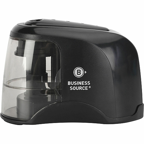Business Source 2-way Electric Pencil Sharpener AC Adapter Powered - Steel Alloy, ABS Plastic - 1 Each (BSN02870)