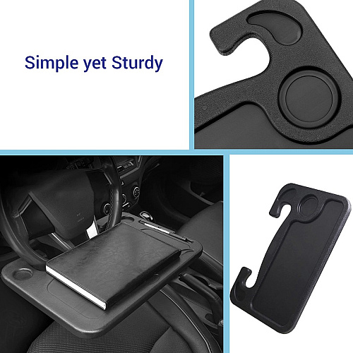 DAC Steering Wheel Desk 1" Height x 16.50" Width x 11" Depth x 16.50" Length - Compact, Sturdy, Portable - Black (21700)