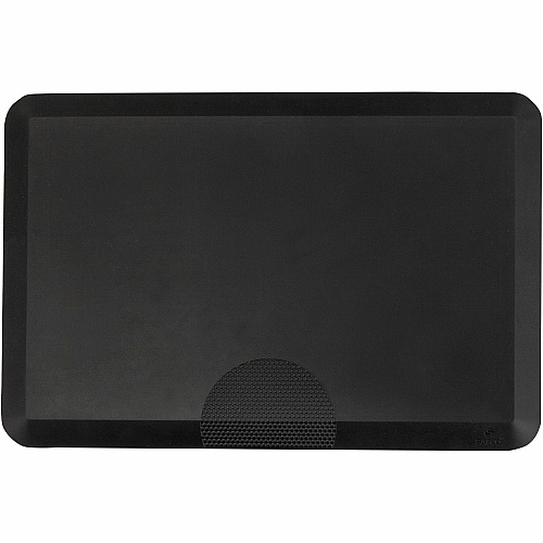 Safco Movable Anti-Fatigue Mat Floor - 36" Length x 24" Width x 1" Thickness - Rectangular - Black - 1 Each (2111BL)