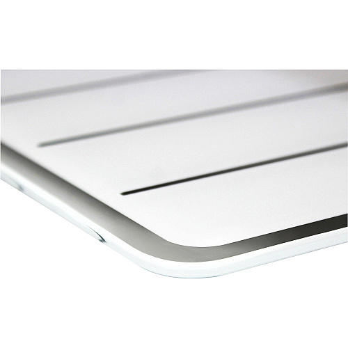 Viztex&reg; Glacier White & Black Plan & Grid Glass Dry Erase Board - 17" x 23" 17" (1.4 ft) Width x 23" (1.9 ft) Height - White Tempered Glass Surface - Rectangle - Magnetic - Durable, Smudge Resistant, Magnetic, Frameless, Multi-Grid, Ghos (FCVGM1723WP)