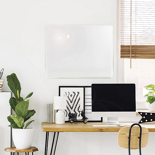 Viztex&reg; Glacier White Multi-Purpose Grid Glass Dry Erase Board 24" x 36" 36" (3 ft) Width x 24" (2 ft) Height - White Tempered Glass Surface - Rectangle - Horizontal/Vertical - Magnetic - Durable, Smudge Resistant, Frameless, Magnetic, M (FCVGM2436WG)