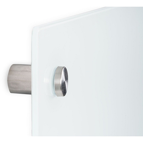 Bi-silque Magnetic Glass Dry Erase Board 18" (1.5 ft) Width x 24" (2 ft) Height - White Glass Surface - Rectangle - Horizontal/Vertical - Magnetic - 1 Each (GL040107)