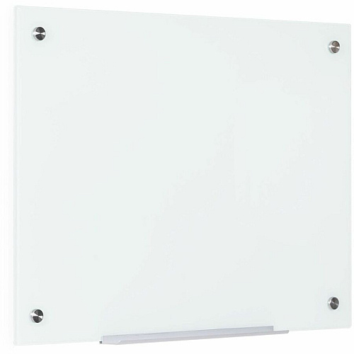 Bi-silque Magnetic Glass Dry Erase Board 24" (2 ft) Width x 36" (3 ft) Height - White Glass Surface - Rectangle - Horizontal/Vertical - Magnetic - 1 Each (GL070107)