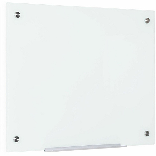Bi-silque Magnetic Glass Dry Erase Board 24" (2 ft) Width x 36" (3 ft) Height - White Glass Surface - Rectangle - Horizontal/Vertical - Magnetic - 1 Each (GL070107)