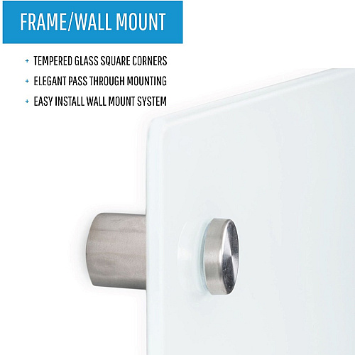 Bi-silque Magnetic Glass Dry Erase Board 48" (4 ft) Width x 96" (8 ft) Height - White Glass Surface - Rectangle - Horizontal/Vertical - Magnetic - 1 Each (GL250107)