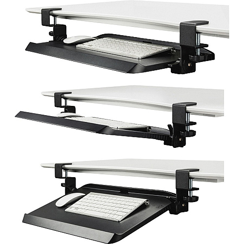 Kantek Tilting Keyboard Tray 11.5" Height x 5" Width - Black - 1 Each (KT165)