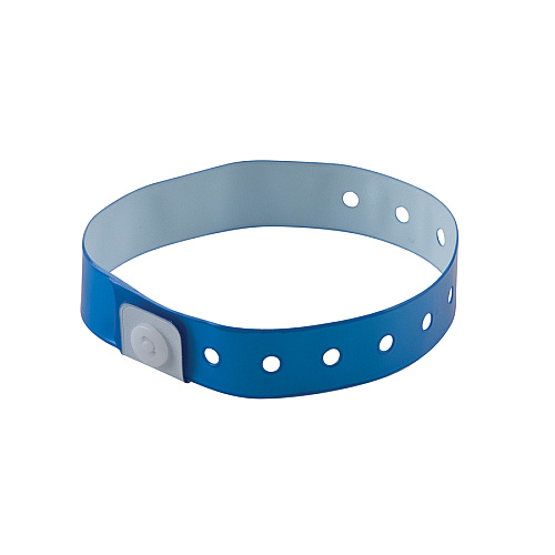 Advantus Colored Vinyl Wristbands Adjustable - 0" Height x 0.6" Width x 9.8" Length - Blue - Vinyl - 100 / Pack (97760)