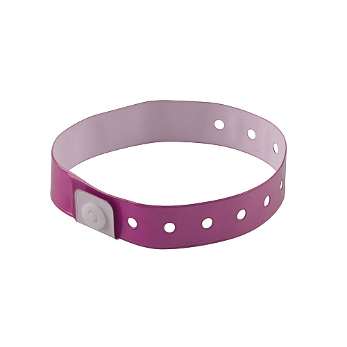 Advantus Colored Vinyl Wristbands Adjustable - 0" Height x 0.6" Width x 9.8" Length - Purple - Vinyl - 100 / Pack (97762)