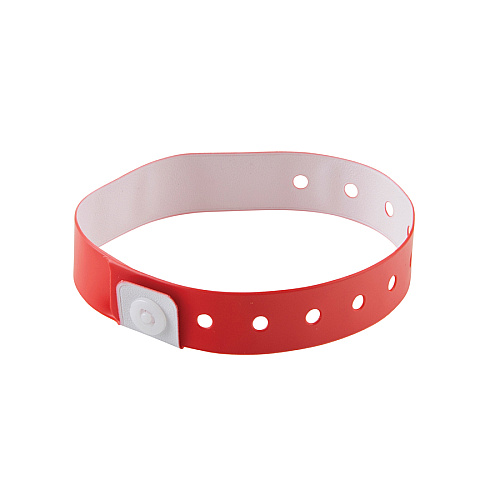 Advantus Colored Vinyl Wristbands Adjustable - 0" Height x 0.6" Width x 9.8" Length - Red - Vinyl - 100 / Pack (97761)