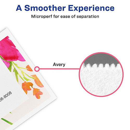 Avery&reg; Sure Feed Arched Tent Cards 97 Brightness - Letter - 8 1/2" x 11" - 65 lb Basis Weight - 176 g/m² Grammage - Matte - Printable, Scratch Proof, Die-cut, Perforated, Print-to-the-edge, Pre-scored, Smooth Edge, Foldable, Sturdy, Jam-f (35700)