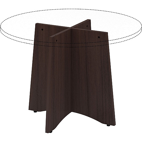 Lorell Essentials Round Conference Table Base Espresso Base - Contemporary Style - 29" Height x 29.50" Width x 29.50" Depth - Assembly Required - 1 Each (LLR18257)