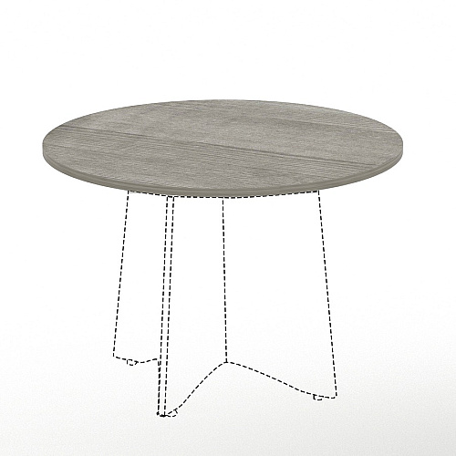 Lorell Essentials Conference Tabletop Weathered Charcoal Laminate Round Top - Contemporary Style - 1" Table Top Thickness x 42" Table Top Diameter - Assembly Required - 1 Each (LLR69587)