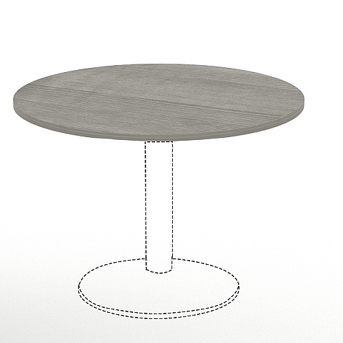 Lorell Essentials Conference Tabletop Weathered Charcoal Laminate Round Top - Contemporary Style - 1" Table Top Thickness x 42" Table Top Diameter - Assembly Required - 1 Each (LLR69587)