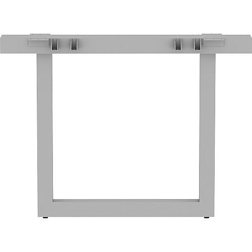 Lorell Relevance Series Middle Unite Leg 28.5" Height x 38.6" Width x 6.3" Depth - Finish: Silver, Powder Coated (LLR16252)